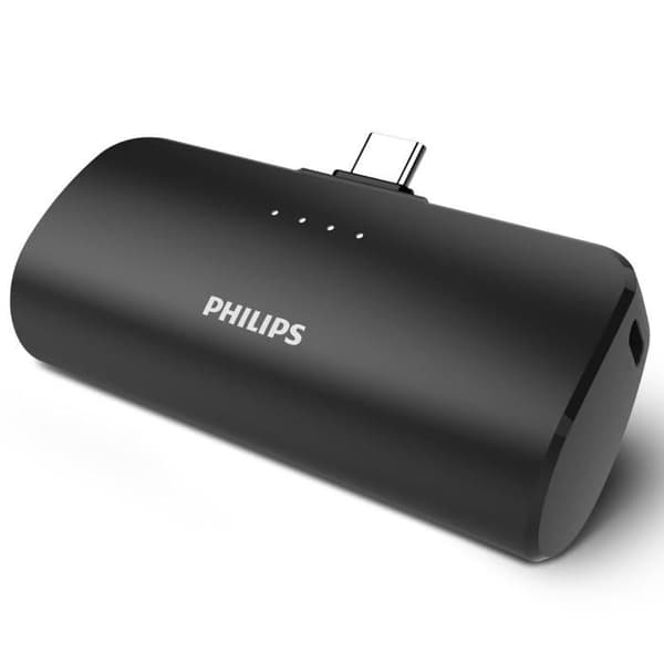Philips laddarsats - DLP2510V/00 - Powerbank - DLP2510C/03 - Trådlöst externt batteri - 2500mAh - USB-C-kontakt Svart Svart