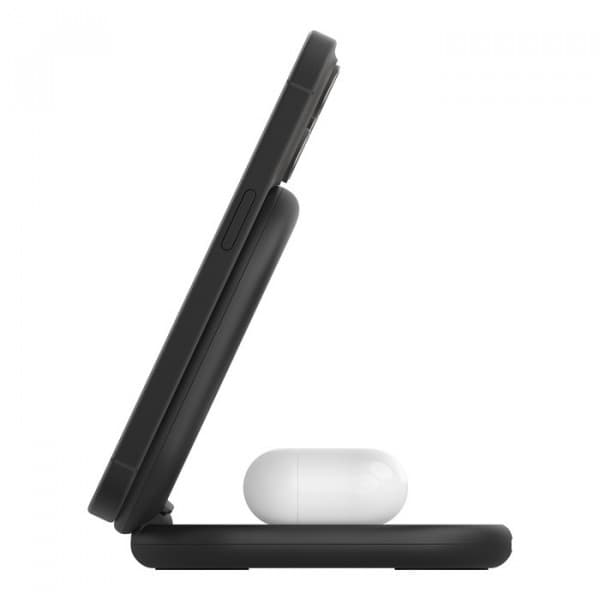 Belkin BoostCharge 2 i 1 magnetisk sammenfoldelig oplader, sort
