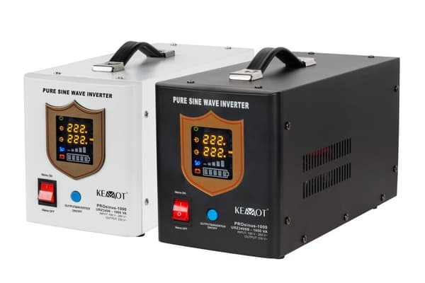 KEMOT PROsinus-1000 nødstrømforsyning, ren sinusbølgekonverter med ladefunktion 12V 230V 1000VA/700W - sort