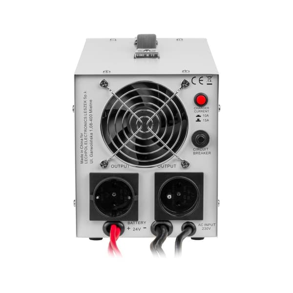 Varavirtalähde KEMOT PROsinus-1500/24 -muunnin puhtaalla siniaalto- ja lataustoiminnolla 24V 230V 1500VA/1050W