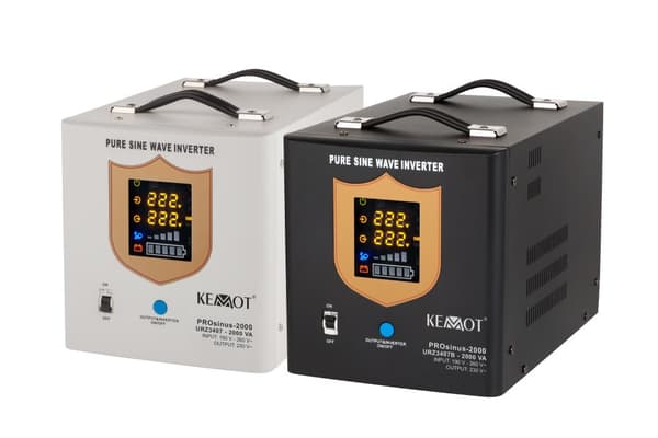 Nødstrømforsyning KEMOT PROsinus-2000 konverter med ren sinusbølge og ladefunktion 12V 230V 2000VA/1200W