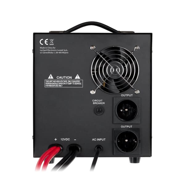 Varavirtalähde KEMOT PROsinus-2000 muunnin puhtaalla siniaalto- ja lataustoiminnolla 12V 230V 2000VA/1200W - musta