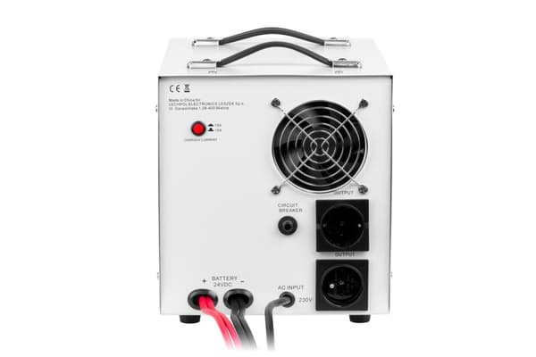 Varavirtalähde KEMOT PROsinus-2000/24-muunnin puhtaalla siniaalto- ja lataustoiminnolla 24V 230V 2000VA/1400W