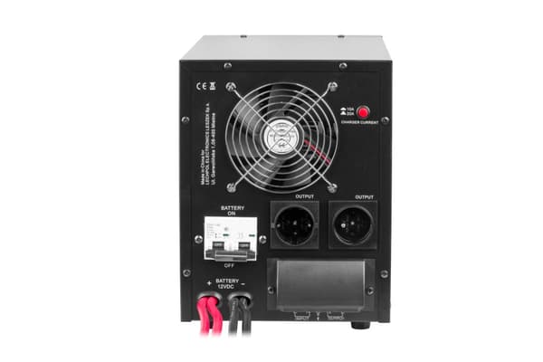 KEMOT PROsinus-2200 nødstrømforsyning, ren sinusbølgekonverter med ladefunktion 12V 230V 2200VA/1600W - sort
