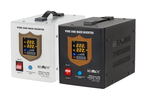 KEMOT PROsinus-500 nødstrømforsyning, ren sinusbølgekonverter med ladefunktion 12V 230V 500VA/300W - sort