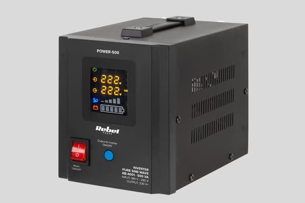Rebel POWER-500 Emergency Power Supply - ren sinusbølgekonverter med ladefunktion 12V 230V 500VA/300W