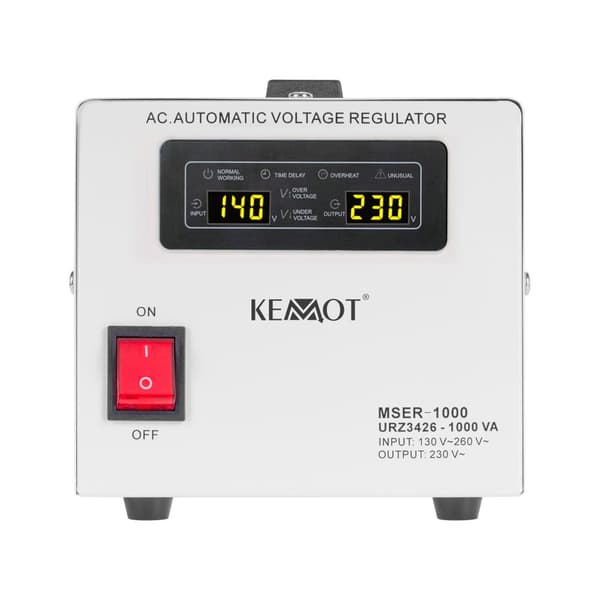 Automatisk spänningsregulator KEMOT MSER-1000 (1000 VA, servomotor)