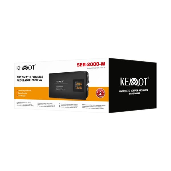 Automatisk spänningsregulator KEMOT SER-2000-W, precision 8%