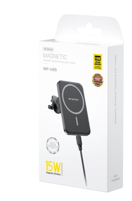 SERO Magnetisk trådløs billader / holder, 15W, hvid