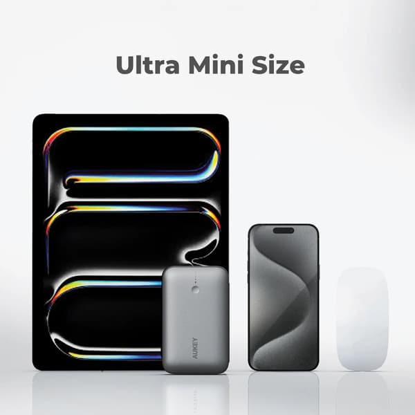 Aukey - Spark Mini 20000mAh 20W Powerbank Vit USB-C/USB-A