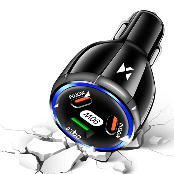 Billader 2x USB-C 1x USB-A 90W PD