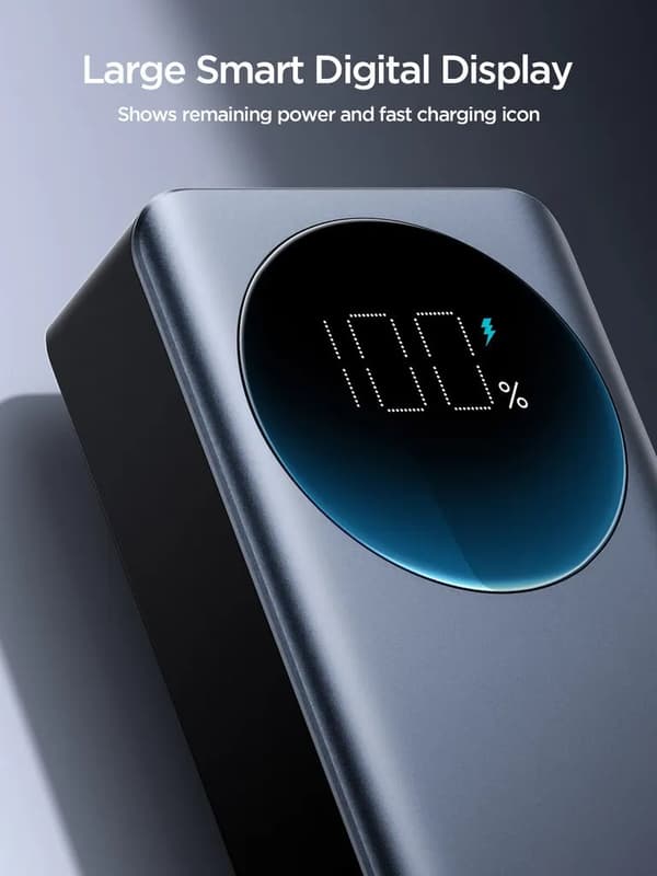 SiGN 65W 30000mAh Snabbladdning Powerbank LED-skärm PD QC för telefon och bärbar dator - Svart