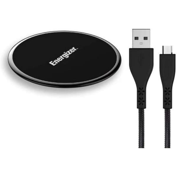 Trådlös laddare Energizer 10W med Micro USB-kabel inkluderad Svart