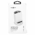 Miniatyrbillede 1 af 2: Trådløs oplader med mobilholder MiniBatt PowerCUP Kuglepen Hvid