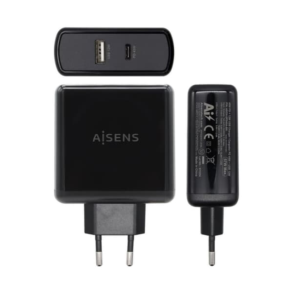 USB-oplader væggen Aisens ASCH-2PD45A-BK 57 W Sort USB-C (1 enheder)