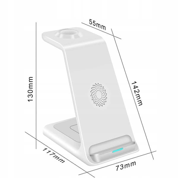 TELAKKO-ASEMA LANGATON INDUKTIIVINEN LATURI iPHONE WATCH 20W 3in1