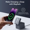 Miniatyrbild 3 av 5: Anker 3-i-1 laddningskub med MagSafe, 15W maximal trådlös laddningseffekt