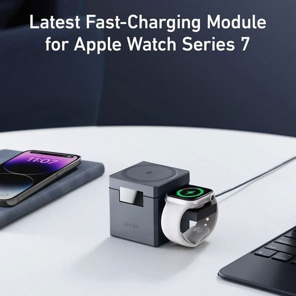 Anker 3-i-1 laddningskub med MagSafe, 15W maximal trådlös laddningseffekt
