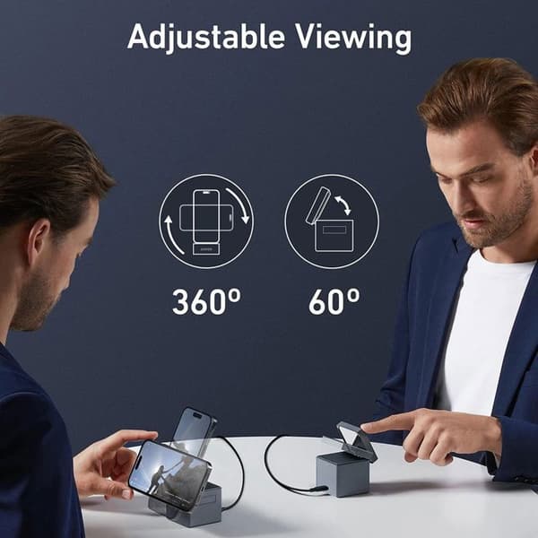 Anker 3-i-1 laddningskub med MagSafe, 15W maximal trådlös laddningseffekt