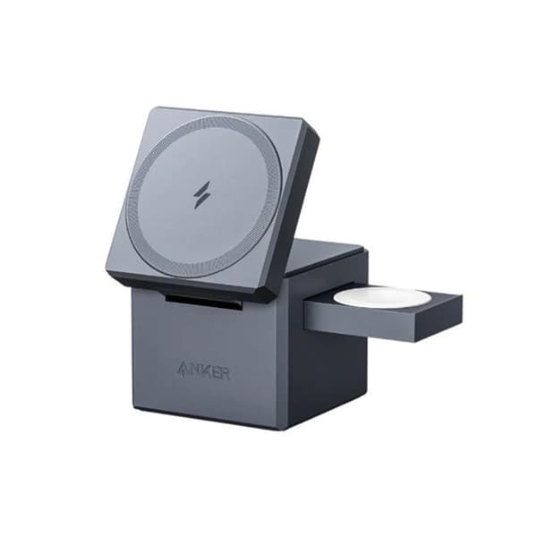 Anker 3-i-1 laddningskub med MagSafe, 15W maximal trådlös laddningseffekt Svart