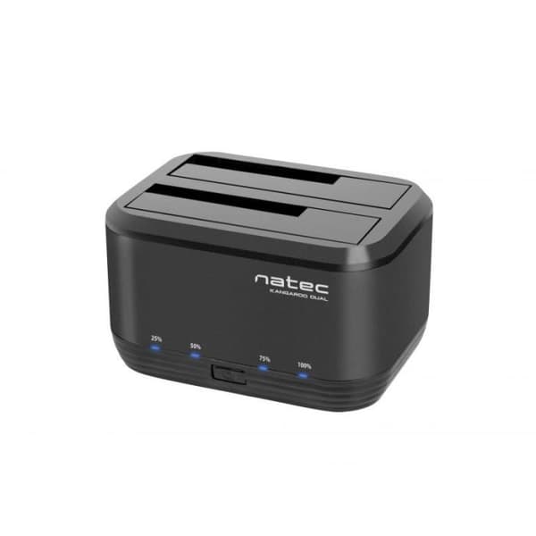 Natec Docking Station Kangaroo Dual 2.5/3.5 HDD USB 3.0 + AC-adapter - NSD-0955