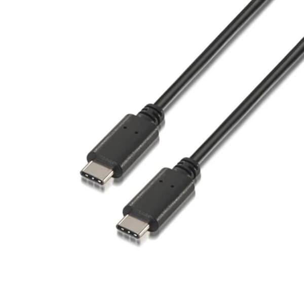 Data-/laddningskabel med USB Aisens A107-0058 Svart 3 m (1 antal)