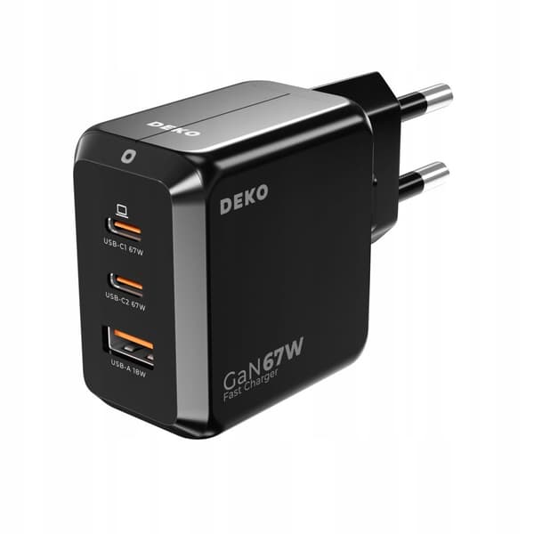 HURTIG USB C OPLADER UNIVERSAL 3x USB 67W 65W TYPE C + USB C KABEL 100W