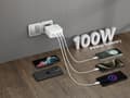Miniatyrbillede 10 af 11: HURTIG USB C OPLADER UNIVERSAL 3x USB 100W TYPE C + USB C KABEL 100W