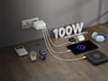 Miniatyrbillede 11 af 11: HURTIG USB C OPLADER UNIVERSAL 3x USB 100W TYPE C + USB C KABEL 100W