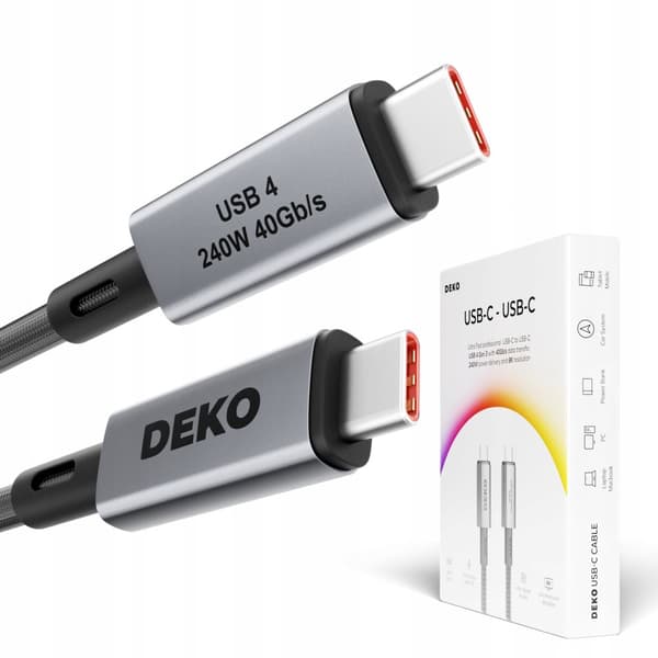 USB C KABEL HURTIG OPLADNING USB TYPE C TIL APPLE Thunderbolt 240W USB4 50cm