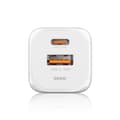 Miniatyrbillede 2 af 11: HURTIG USB C TELEFONOPLADER UNIVERSAL 20W + USB C KABEL 100W HVID