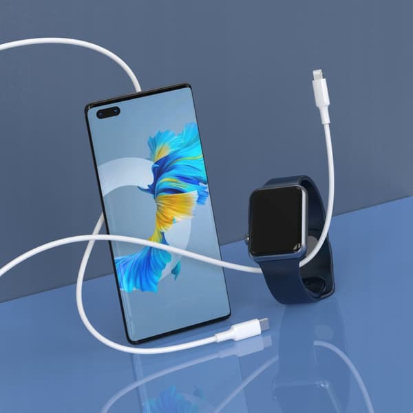 LIGHTNING USB C-KABEL FÖR APPLE IPHONE SNABBLADDNING 1M PISEN
