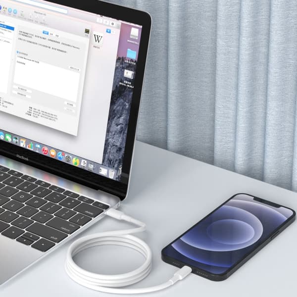 LIGHTNING USB C-KABEL FÖR APPLE IPHONE SNABBLADDNING 1M PISEN