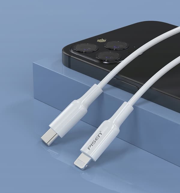 LIGHTNING USB C-KABEL FÖR APPLE IPHONE SNABBLADDNING 1M PISEN