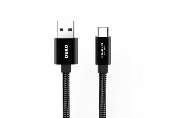 USB C-KABEL HURTIG OPLADNING 3A TIL ANDROID AUTO USB TYPE C 2M DEKO