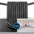 Miniatyrbillede 6 af 9: USB C KABEL 1M 60W PD QC HURTIG OPLADNING KRAFTIG TIL TELEFON SORT DECO