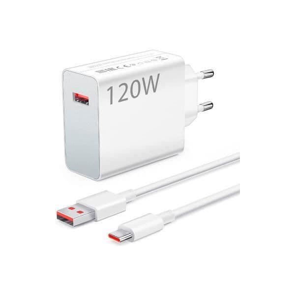 Laddare - Xiaomi - 120W Turbo-laddning - 6A - USB-C - Intelligent skydd
