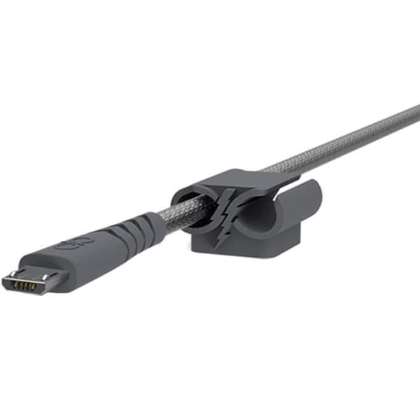 FORCEPOWER MicUSB 2m 2.1A Förstärkt kabel Grå