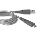 Miniatyrbild 1 av 2: FORCEPOWER MicUSB 2m 2.1A Förstärkt kabel Grå