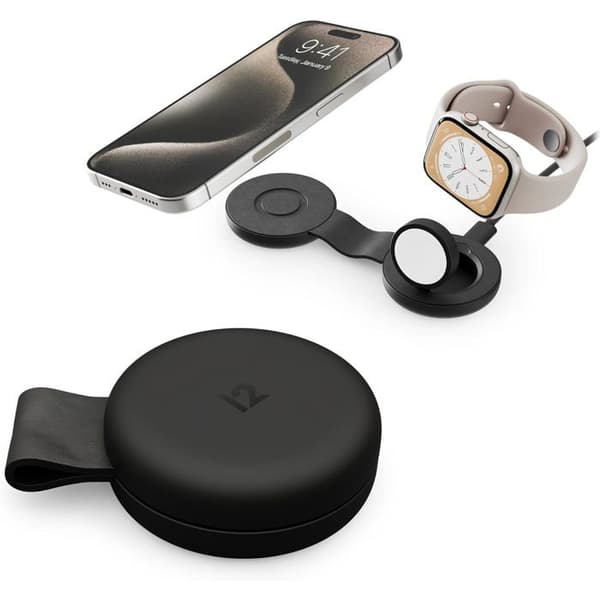 Laddare Utan Tråd Qi2 2-i-1 Modell ButterFly SE 15W Kompatibel med MagSafe Twelve South Svart
