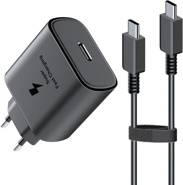 USB C-laddare - Samsung - 45W - Snabbladdning - Kompatibel med flera enheter - Svart