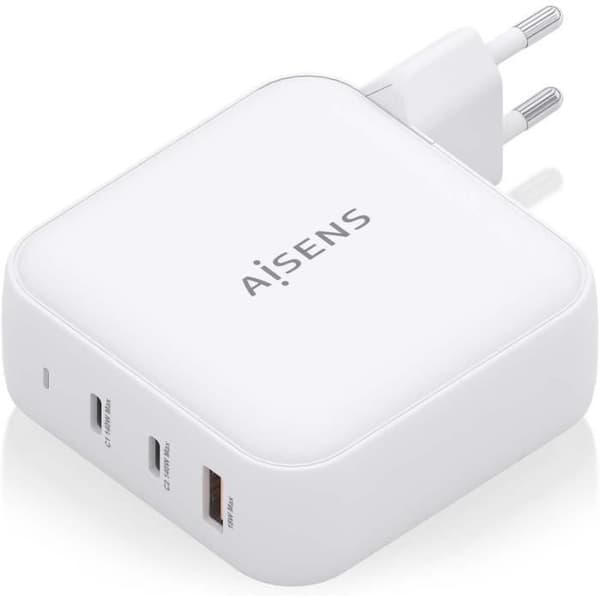 Väggladdare - Aisens - ASCH-140W3P030-W - 140 W - USB x 1 - USB-C x 2 - Snabbladdning