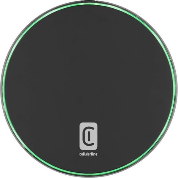 Cellularline Fast Pad Trådlös Laddningsstation med utgång upp till 15 W - USB-C ingång - Svart
