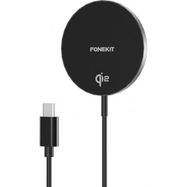 FoneKit WP-15Q2 -langaton Qi2-latausalusta magneetilla, musta