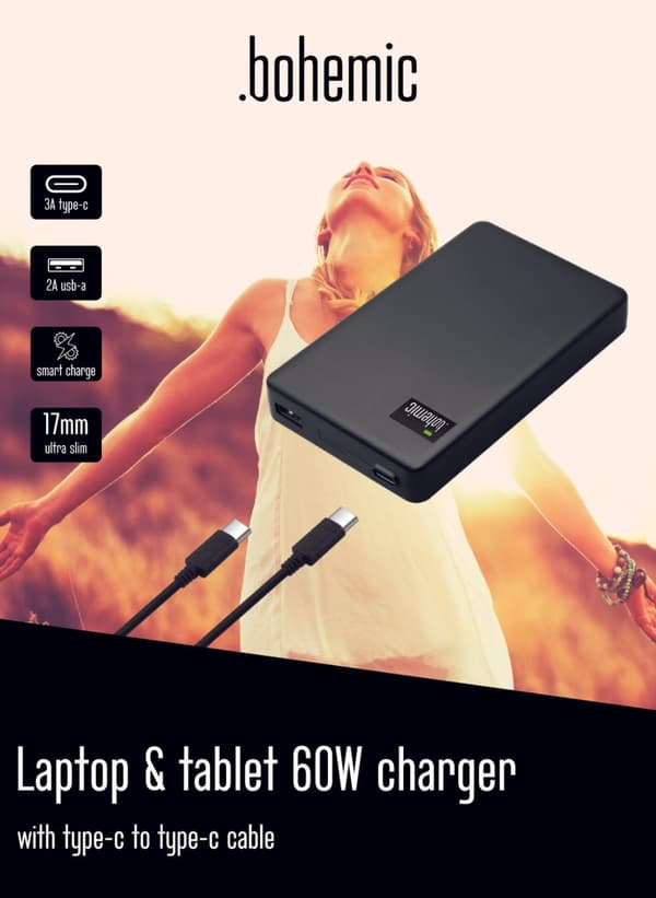 Laddare för Laptop & Surfplatta - 60W - Slim