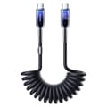 Miniatyrbilde 1 av 2: Joyroom Crystal-Clear USB-C-kabel Spiral 60W 1,5 m - Svart