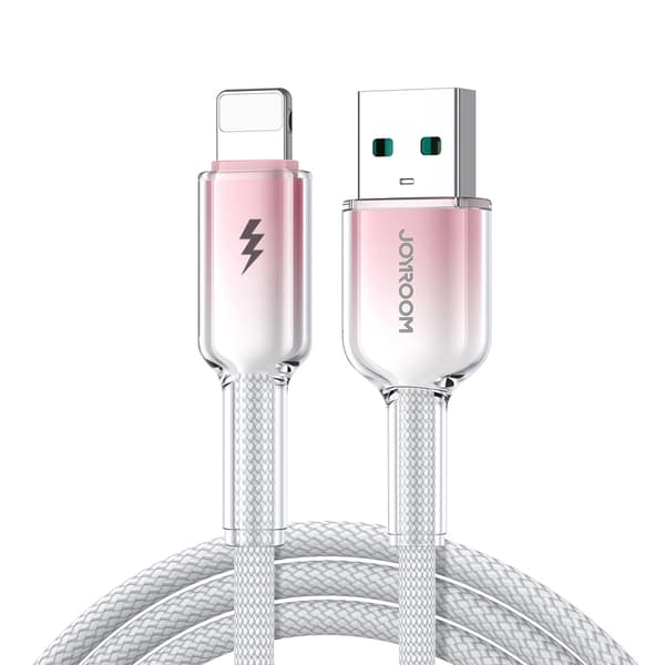 Joyroom Kristallinkirkas USB-kaapeli 3A USB-Lightning 1.2m - Valkoinen