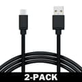 Miniatyrbillede 4 af 5: 2M USB til USB-C Kabel Nylon Hurtig Opladning Sort