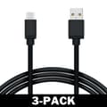 Miniatyrbillede 5 af 5: 2M USB til USB-C Kabel Nylon Hurtig Opladning Sort