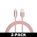 Miniatyrbild 4 av 5: 2M USB till USB-C Kabel Nylon Quick Charge Rosé Guld